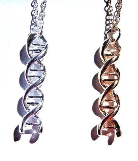Dna Molecule Pendant Necklace Double Helix Genes Biology Science Life