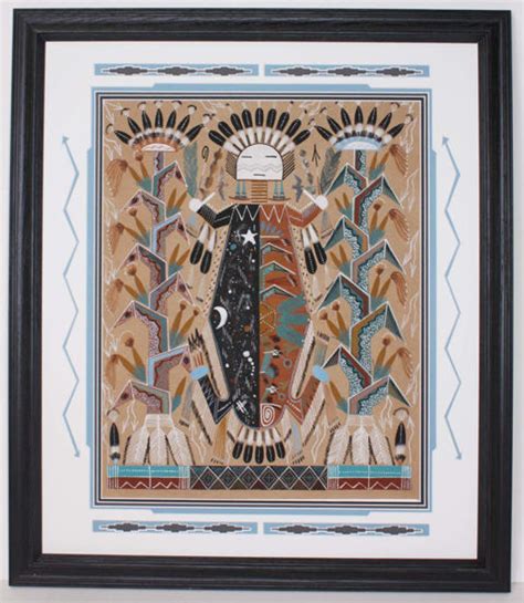 Native American Navajo Indian Sand Paintings Rugs Baskets Folkart And