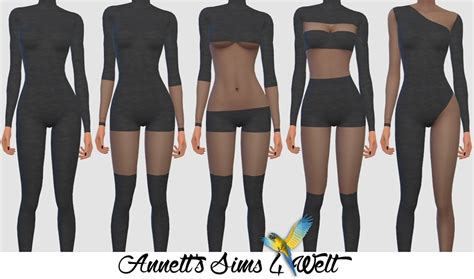 Annett S Sims Welt Accessory Catsuits Black Transparent