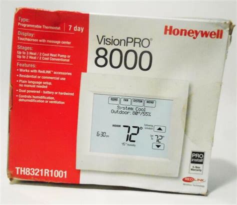 Honeywell VisionPRO Programable Day Touchscreen Thermostat TH R EBay