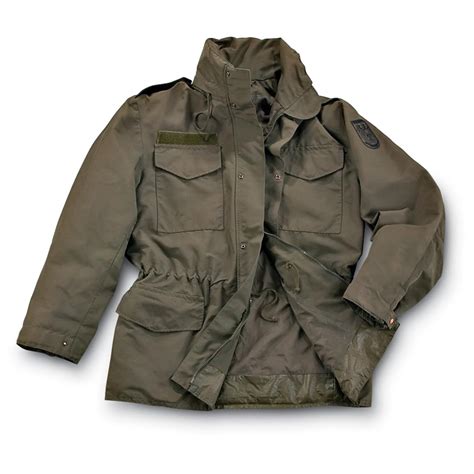 Used Austrian Gore Tex® Jacket Olive Drab 117397 Camo Rain Gear