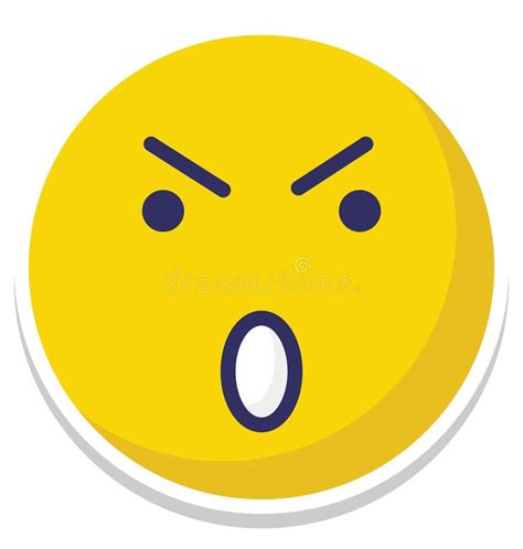 Worried Emoticons Vector Isolated Icon Which Can Easily Modify Or Edit