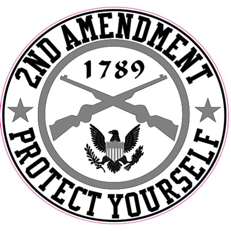 2nd Amendment Protect Yourself Circle Decal Us Custom Stickers