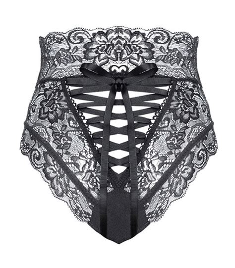 lace high waist panty black wholesale lingerie sexy lingerie china lingerie supplier