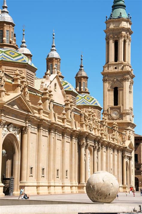 Our Lady Of The Pillar Cathedral In Zaragoza Spain Editorial Image