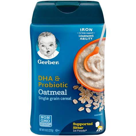 Gerber Stage 1 Oatmeal Baby Cereal 8 Oz Canister