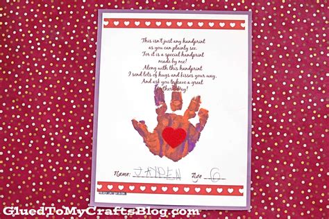 Handprint Mothers Day Poem Keepsake