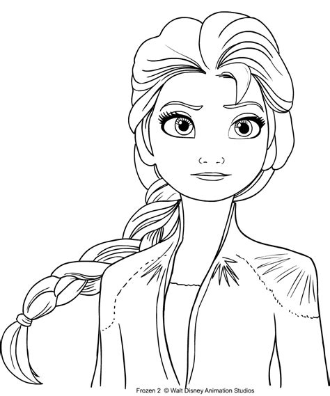 Disegno Di Elsa Di Frozen 2 Il Segreto Di Arendelle Da Colorare