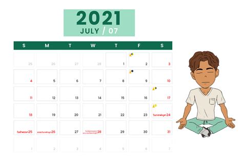 Jun 29, 2021 · ทั้งนี้จึงทำให้เดือน กรกฎาคม 2564 จากเดิมที่จะมีวันหยุดยาวทั้งหมด 5 วัน คือ ตั้งแต่วัน เสาร์ที่ 24 กรกฎาคม 2564 ถึงวันพุธที่ 28. ปฏิทินวันหยุดเดือนกรกฎาคม 2564 (วันพระ, วันสำคัญ) - เพื่อ ...