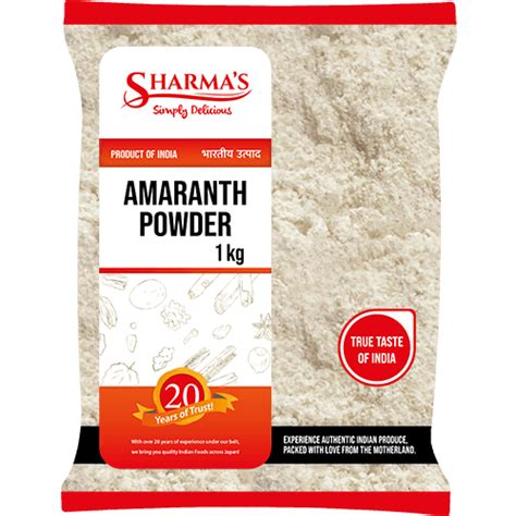 Sharmas Amaranth Flour 1kg Superior Indian Foods Indojin