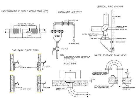 Components Of Basic Wet Pipe Riser Assemblies Drawing