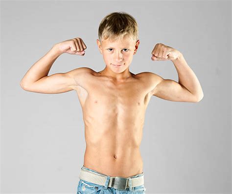 Skinny Kid Flexing Stock Photos Pictures And Royalty Free