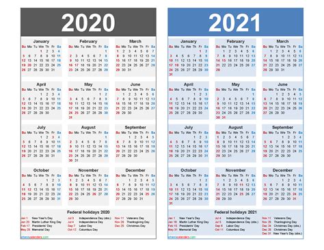 Do your kids struggle to stay organized? Free 2020 and 2021 Calendar Printable Word, PDF