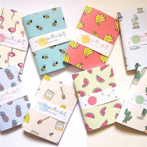 Undated Mini Pocket Planner Cute Stationery By Notonlypolkadots