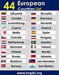 How many countries are there in Europe? Alphabetically List – EngDic