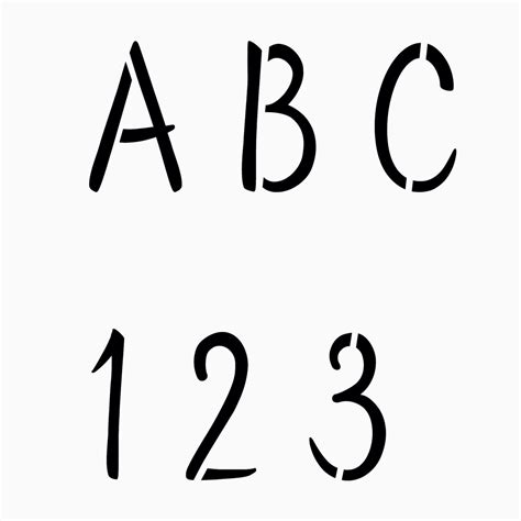2 Alphabet Stencils Letter Stencils And Number Stencils Size From 12