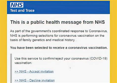 The nhs opened bookings to about one million people on saturday morning. Beware of fake NHS Covid-19 vaccination scam