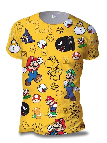 Camisa Camiseta Super Mario Bros Estampa Total Smb22 Elo7