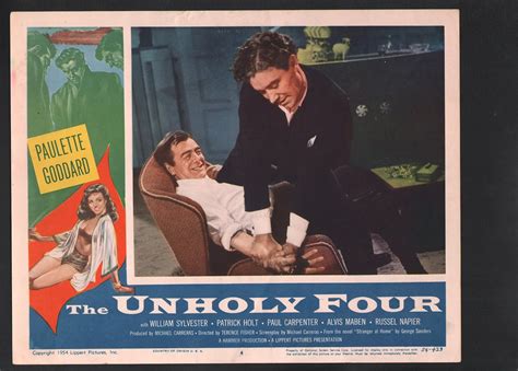 Movie Poster Unholy Four Lobby Card 4 1954 William