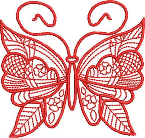 Redwork Butterfly Embroidery Design Annthegran