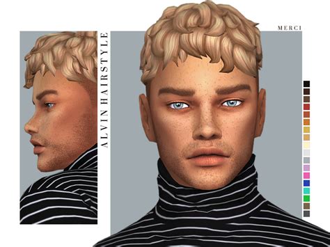 The Sims Resource Alvin Hairstyle By Merci Sims 4 Hairs