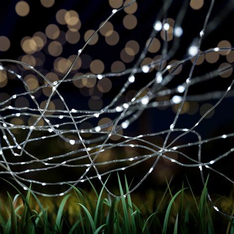 Outdoor Starry Solar String Lights Solar Powered Cool White Fairy 200