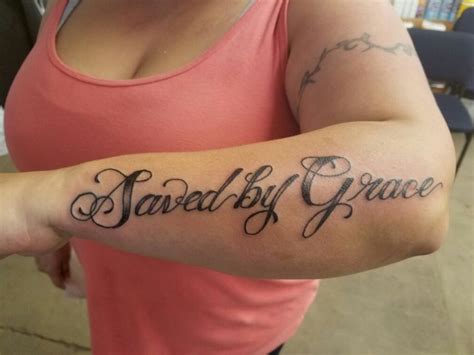 Saved By Grace Tattoo Grace Tattoos Black Flowers Tattoo Tattoos