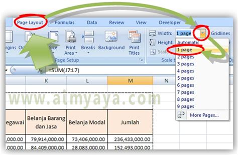 Cara Mencetak Semua Kolom Excel Dalam Satu Lembar Kertas Cara Aimyaya