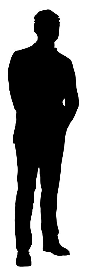 Young Man Standing Silhouette Transparent Png Svg
