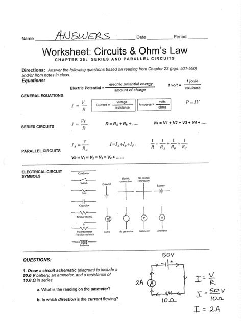 Https://tommynaija.com/worksheet/ohm Law Worksheet With Answers