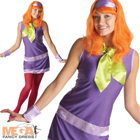 Daphne Scooby Doo Tv Movie Ladies Fancy Dress Costume Outfit Wig Uk 8 18 Ebay