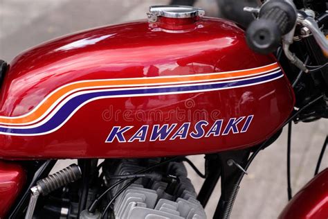 Kawasaki Logo Brand And Text Sign On Z 900rs Neo Retro Motorbike