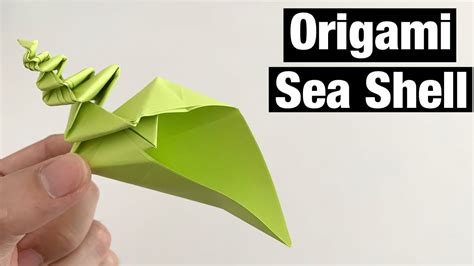 Origami Sea Shell Conch Easy Tutorial Youtube