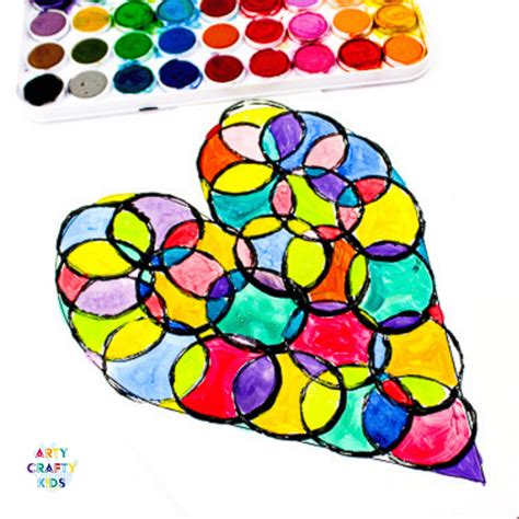 Circle Heart Art Project Arty Crafty Kids