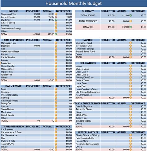8 Best Home Budget Spreadsheet Excel Spreadsheets Group