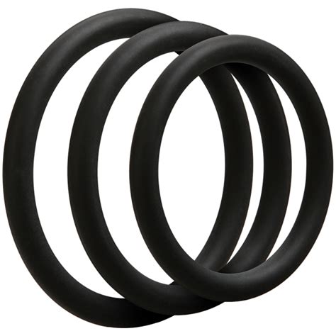 Doc Johnson Optimale™ 3 C Ring Set Thin Black