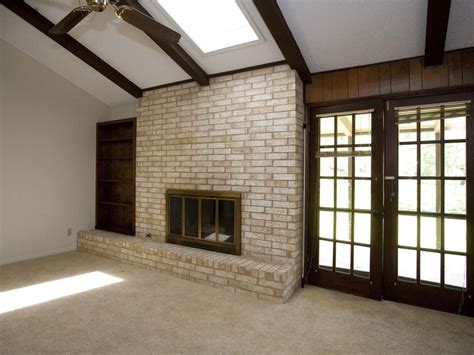 When shopping for panels, choose walls that are easy to. Before: Empty Living Room With White Brick Fireplace ...