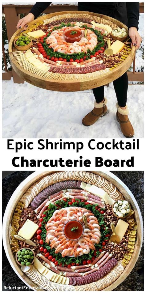 Or, you could place the sauce in a wine or martini cup with the shrimp around the rim for an elegant dinner. Epic Shrimp Cocktail Charcuterie Board (With images) | Party food platters, Food platters ...
