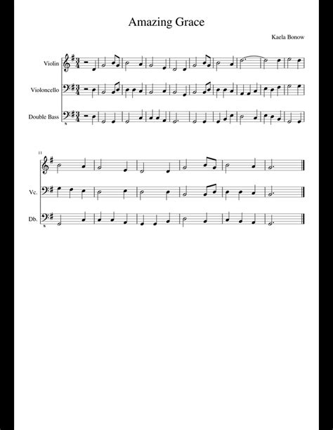 See a more detailed explanation on our how to use it page. Amazing Grace Sting Methods sheet music for Violin, Viola ...