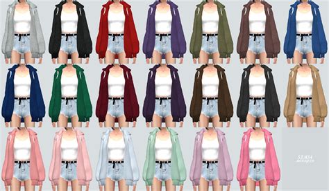 Sims 4 Ccs The Best Hoodie With Crop Top