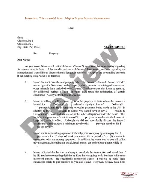 Puerto Rico Sample Letter For Purchase Of Real Property Humate Mine