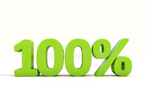 100 Percentage Rate Icon On A White Background Stock Photo Image Of