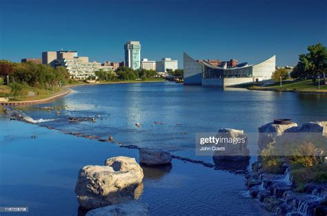 Wichita Kansas And The Arkansas River High Res Stock Photo Getty Images