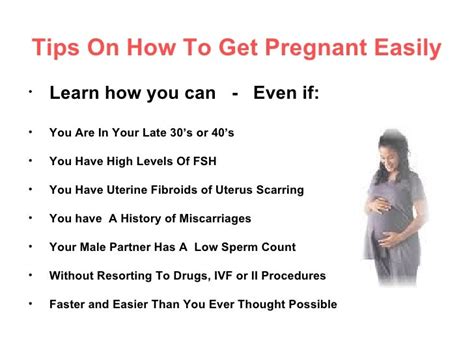 tips on how to get pregnant easily