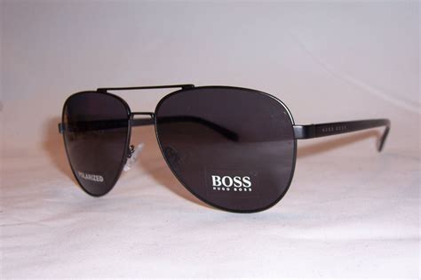 New Hugo Boss Sunglasses S Qil H Black Smoke Polarized Authentic