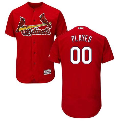 Mens St Louis Cardinals Red Customized Flexbase Majestic Mlb