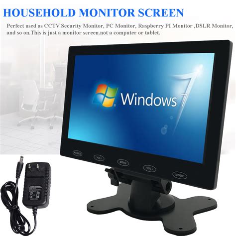 7 Zoll Lcd Cctv Monitor Mini Pc Bildschirm Hdmi Bnc Av Vga 1024600 W