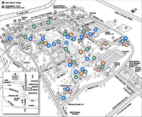 Campus Accessibility Map Saint Marys College Notre Dame In