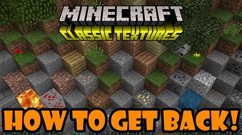 Minecraft Bedrock How To Get The Old Classic Texture Pack Youtube