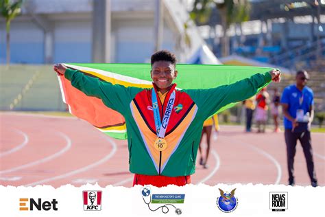 Carifta Games 2023 Gibbons Gold Harvey Silver Saul Bronze Shine For Guyana On Day Two